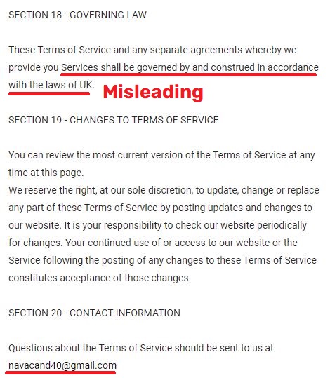 giftusa store scam fake terms of service 1