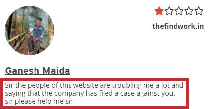  TheFindWork TheWorkIndia scam review 3