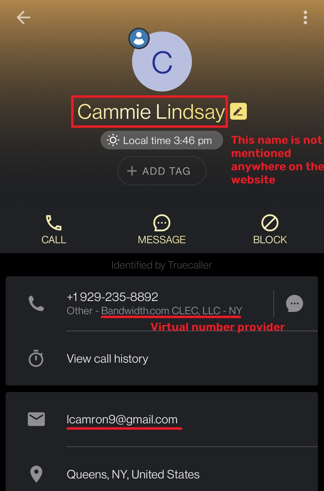 quickshopiie scam fake phone number