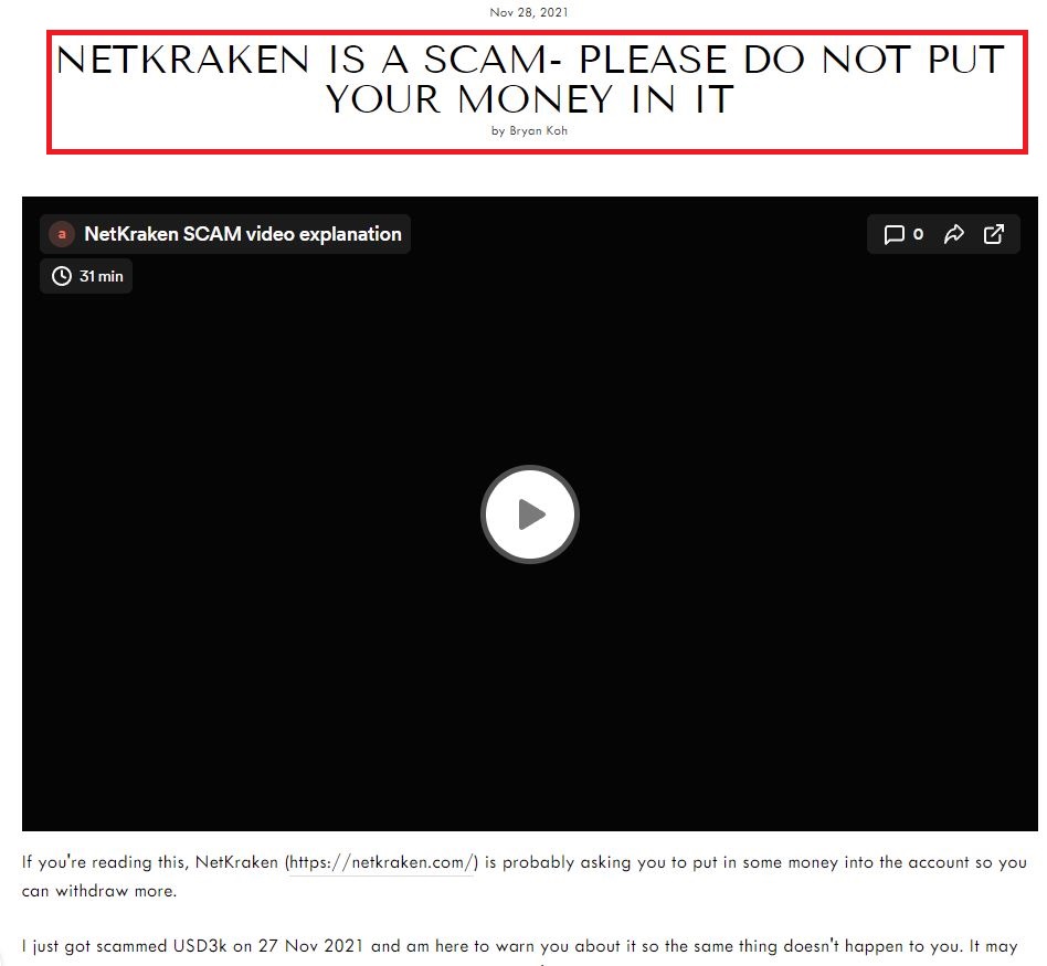 Netkraken scam review 2