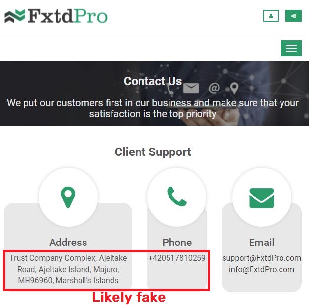 Fxtdpro scam contact information