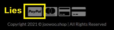 joowoo shop scam fake paypal
