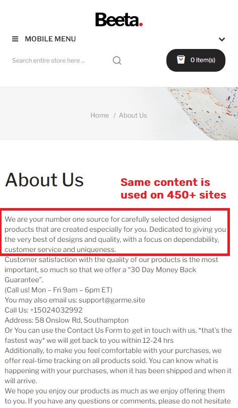 garme.site scam about us
