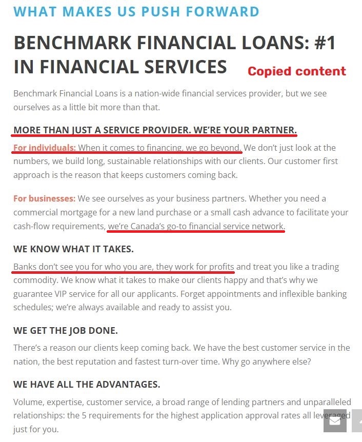 Benchmark Financial Loans benchmarkfinancialloans scam about us