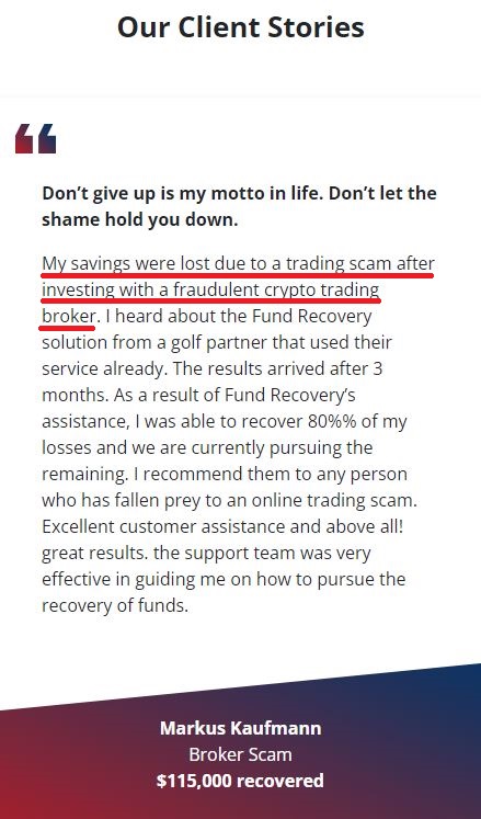 fake fund recovery website testimonial 2