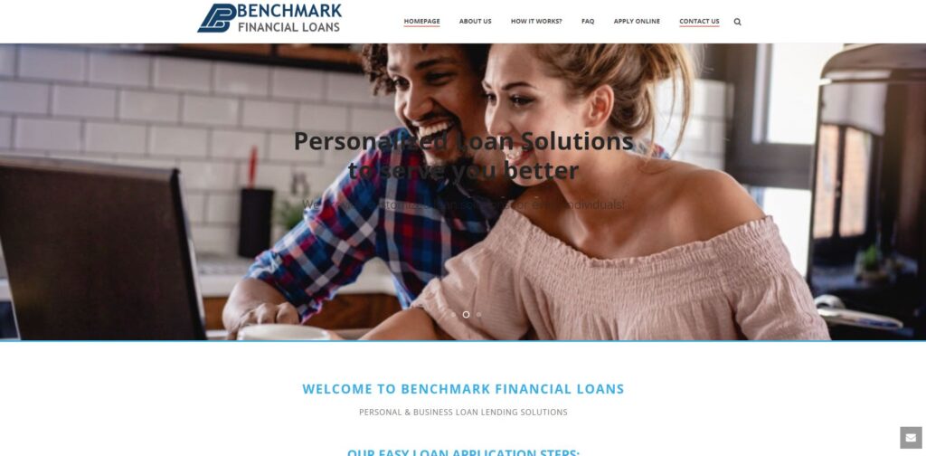 Benchmark Financial Loans benchmarkfinancialloans scam home page