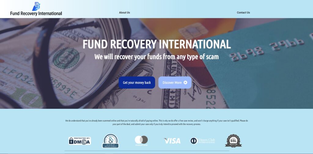 fundrecoveryintl scam home page