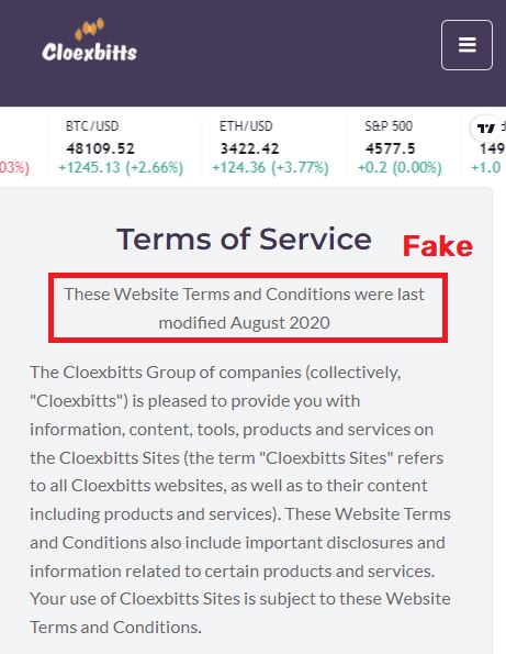 cloexbitts fake website age