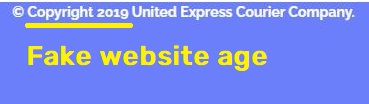 Unitedexpresscou scam fake website age