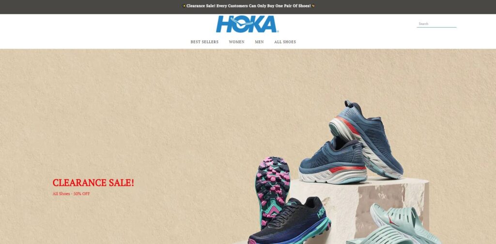 hokeoutlets scam home page