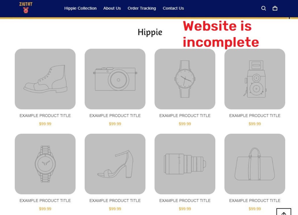 zigtat scam incomplete website