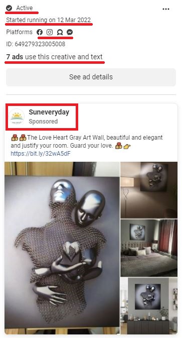 Suneveryday scam facebook ad 1
