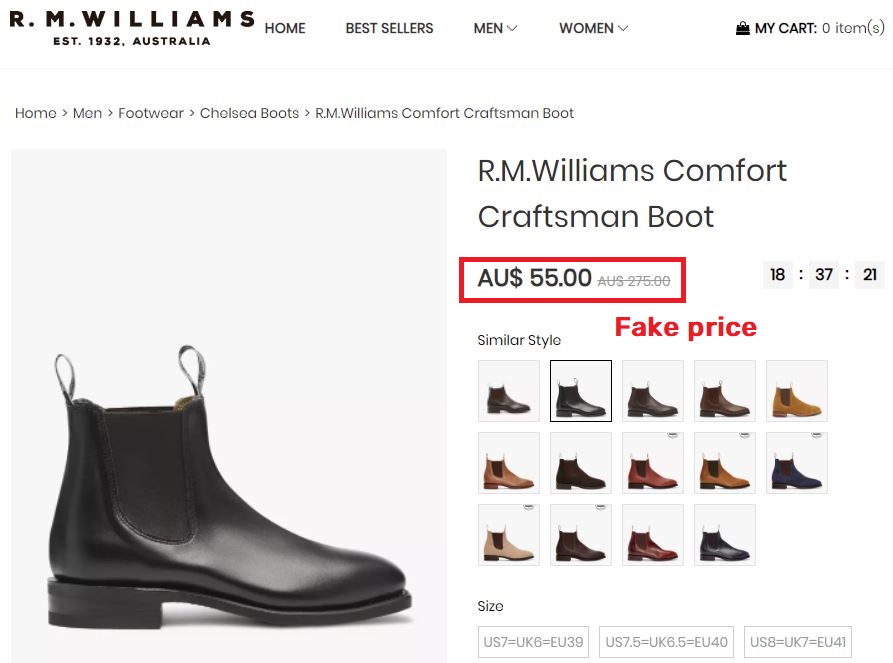 rmbestdeals scam fake boots price