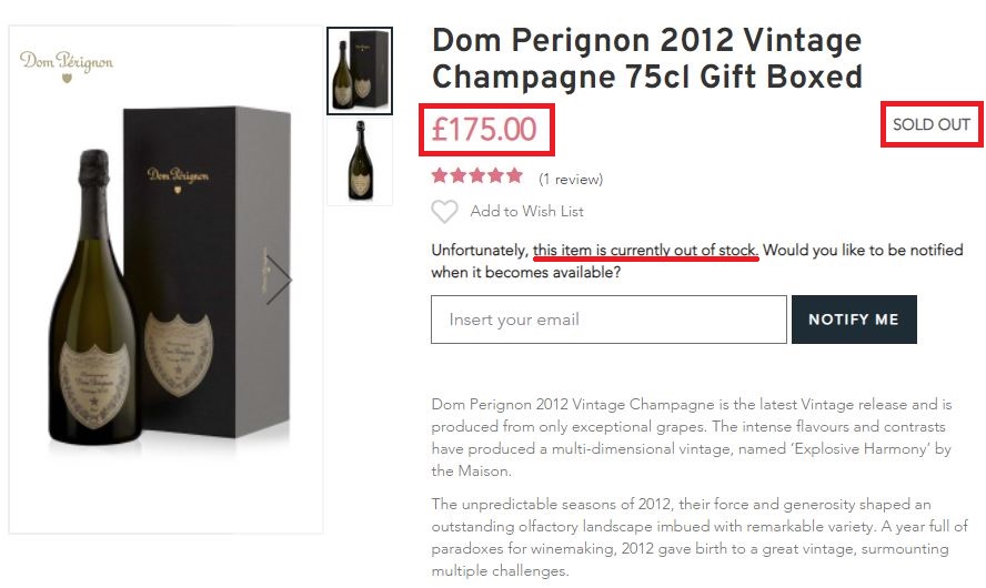 don perignon real price