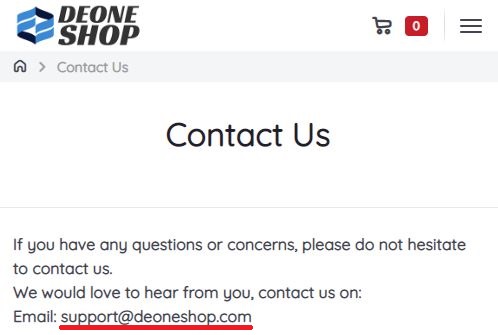 Deoneshop scam contact details