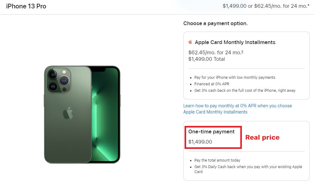 iphone real price