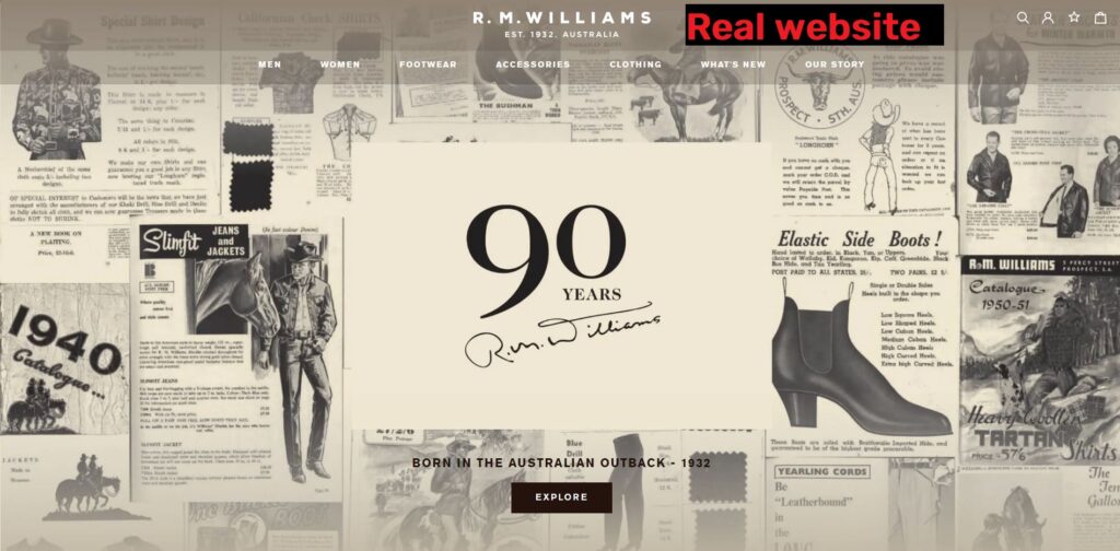 rm williams real home page