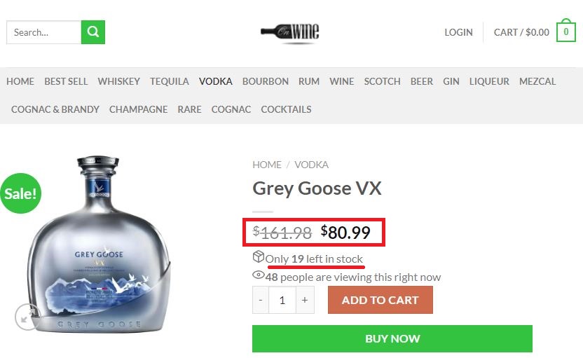 ceperso scam grey goose vx fake price