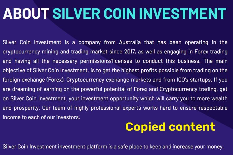 silver coin investment silvercoininvestment scam copied content
