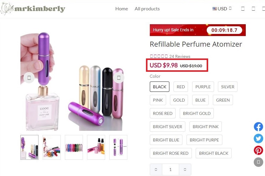 mrkimberly scam perfume atomizer fake price