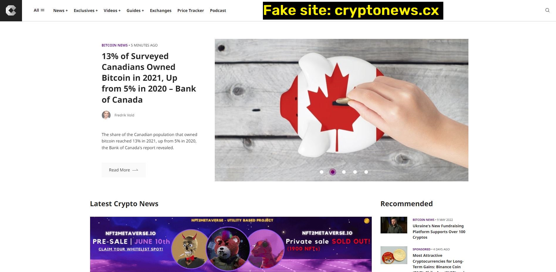 cryptonews.cx fake crypto news site