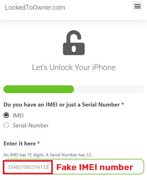 Lockedtoowner scam fake iphone unlock 1