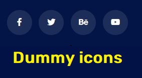 dummy social icons