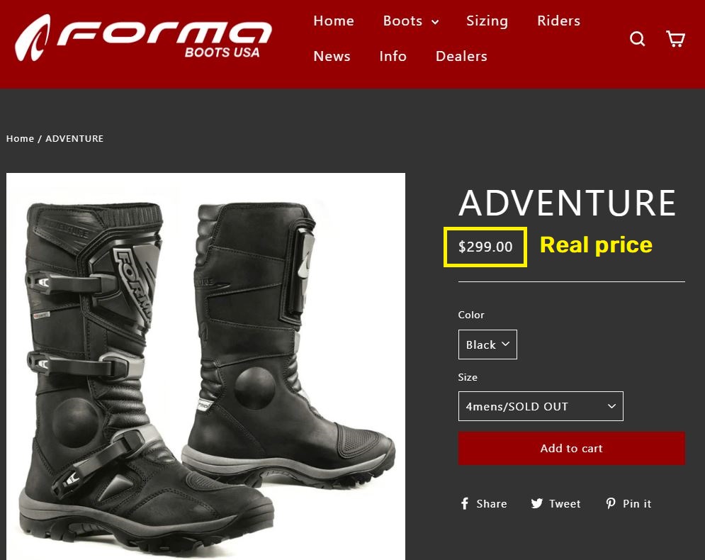 formo biking boots real price
