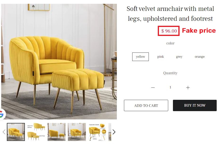 Bbviplink scam chair fake price