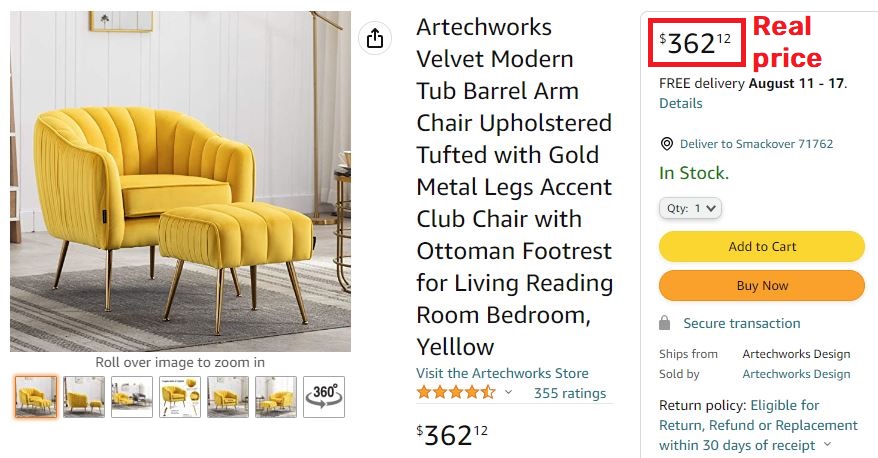 amazon chair real price