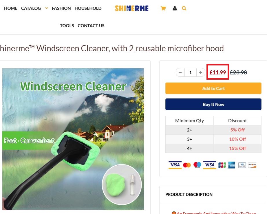 Shinerme scam windshield cleaner fake price