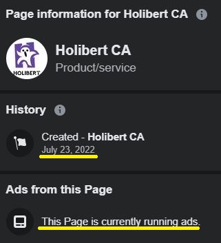 holibert scam facebook 1