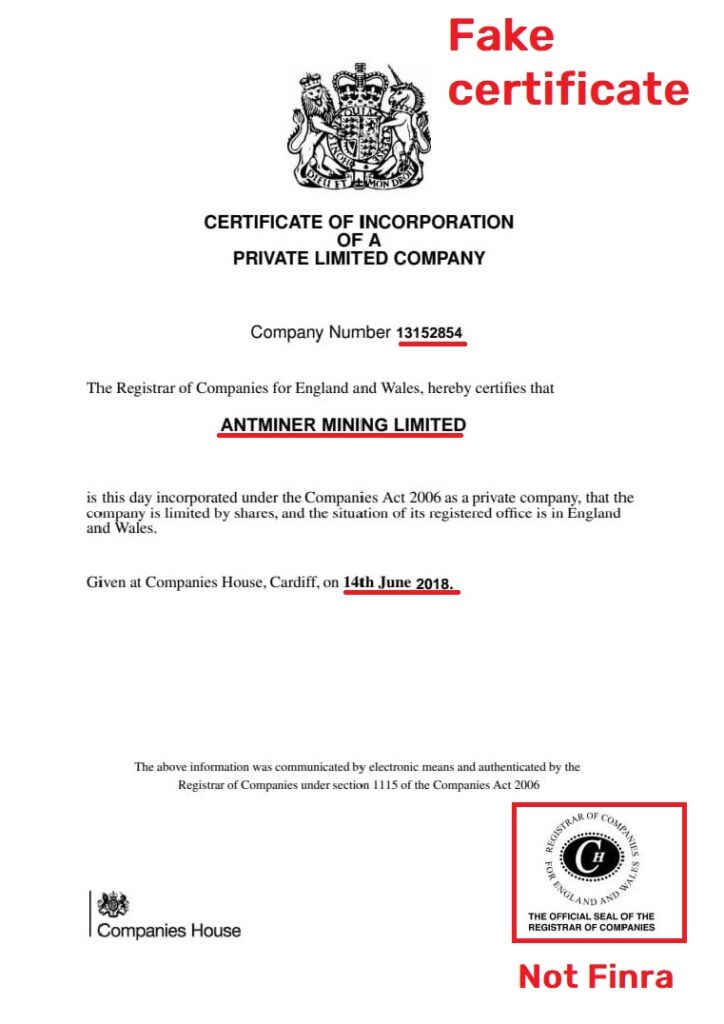 ant-miners scam fake uk finra registration 2