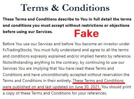 Fxtradingstocks scam fake website age 4