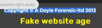 adoyleforensic-ltd scam fake website age