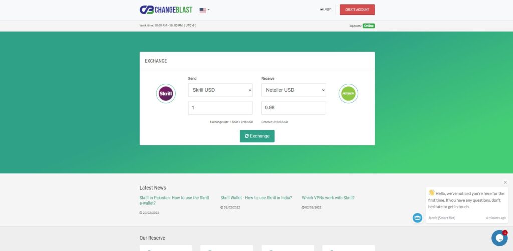 changeblast scam home page