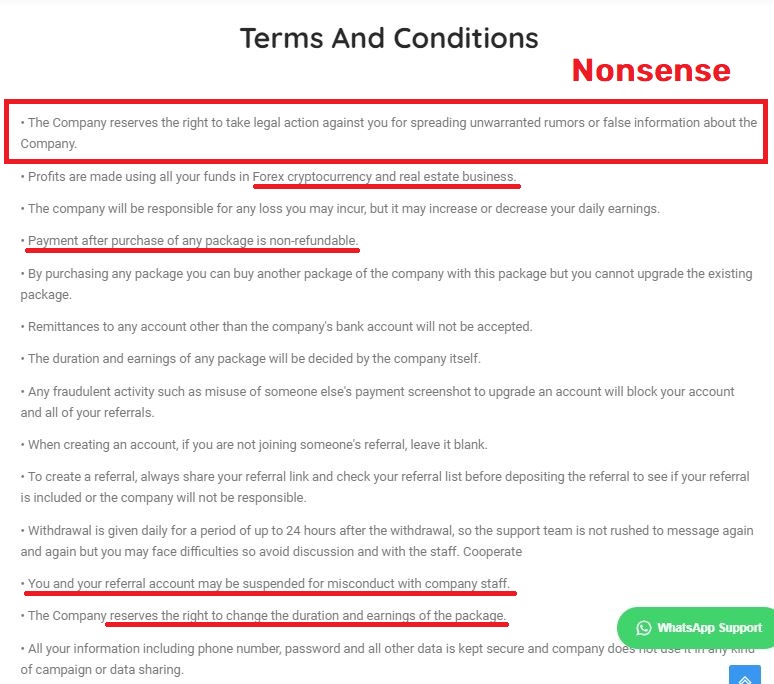 bitmaza scam fake terms and conditions