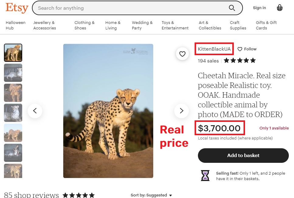 kittenblackua etsy cheeta real price