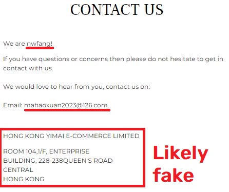 wisconsin-store scam fake contact details