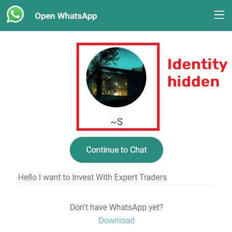 expert-traders expert traders scam whatsapp anonymous