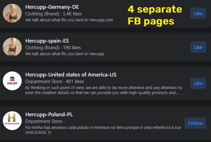 hercupp scam facebook pages