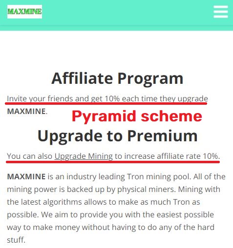 maxmine scam referral commission