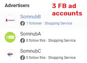 somnub scam facebook ad accounts