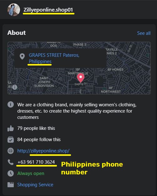 facebook page philippines location