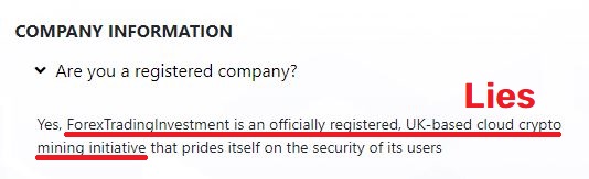 forextradinginvestment scam fake uk registration