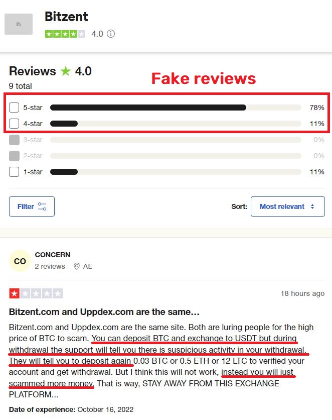 bitzent scam trustpilot reviews