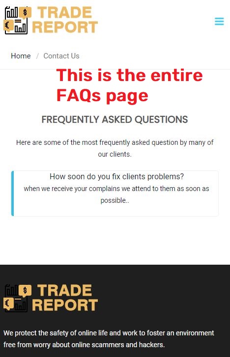 tradereport trade report scam faqs