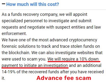 scam advance fee