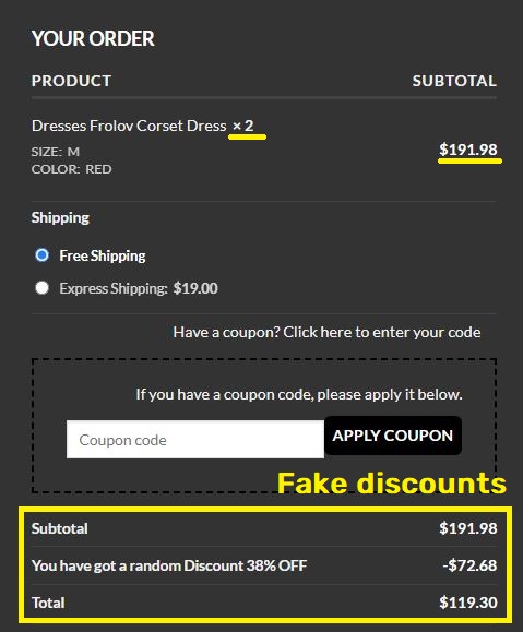 oddsconcepts scam fake discounts