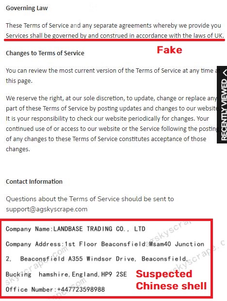 agskyscrape landbase scam fake terms